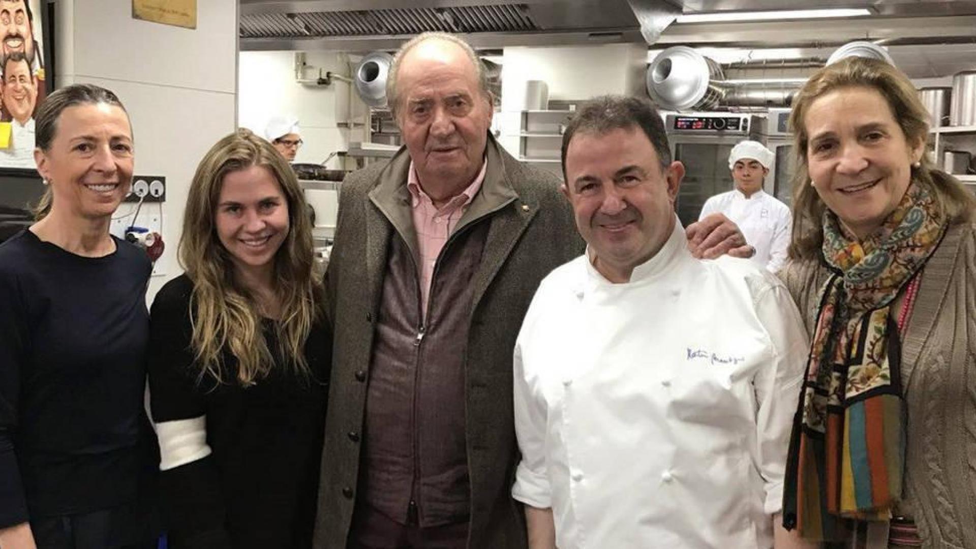 El Rey Juan Carlos visita el restaurante de Martín Berasategui
