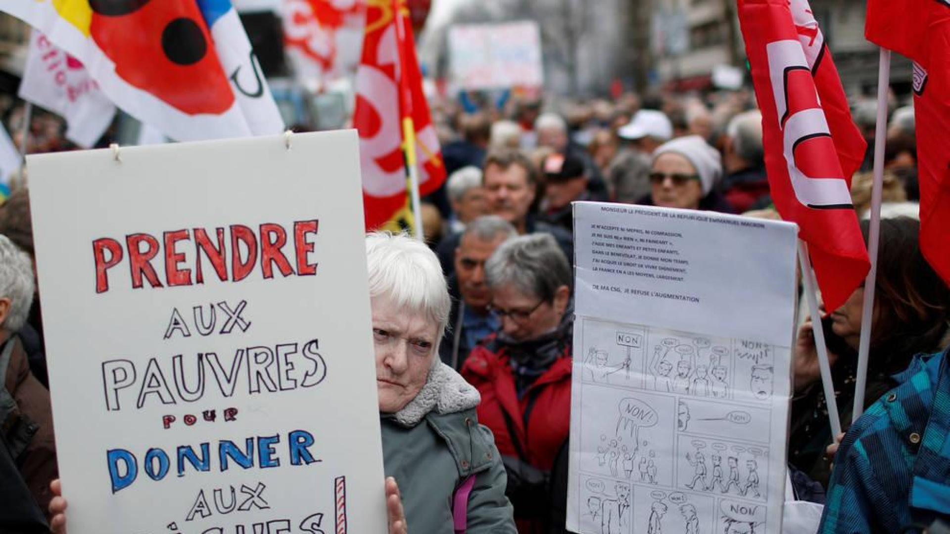 El Gobierno francés anuncia medidas para los pensionistas tras sus protestas