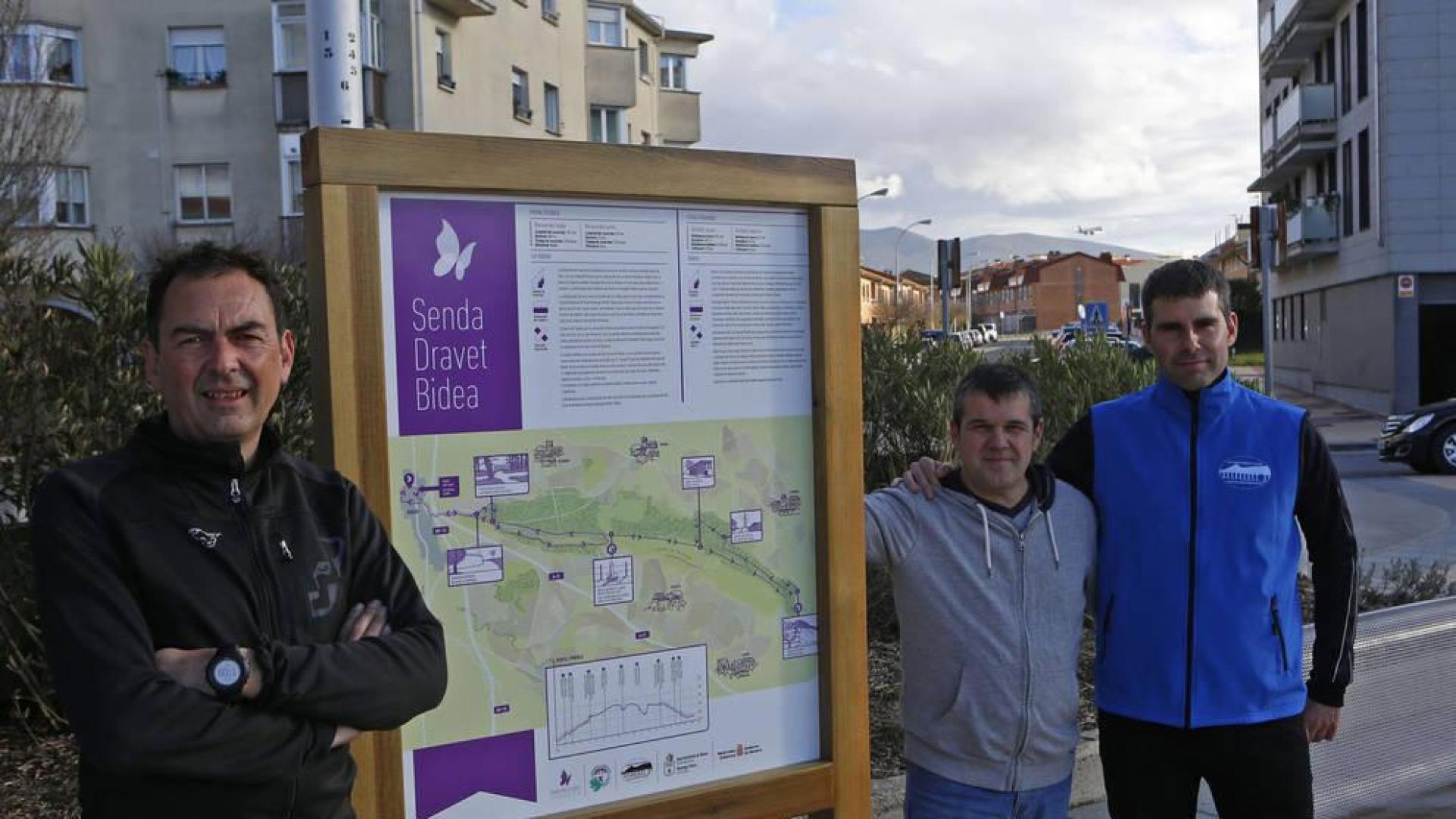 Colectivos de Noáin, unidos por la senda del Dravet