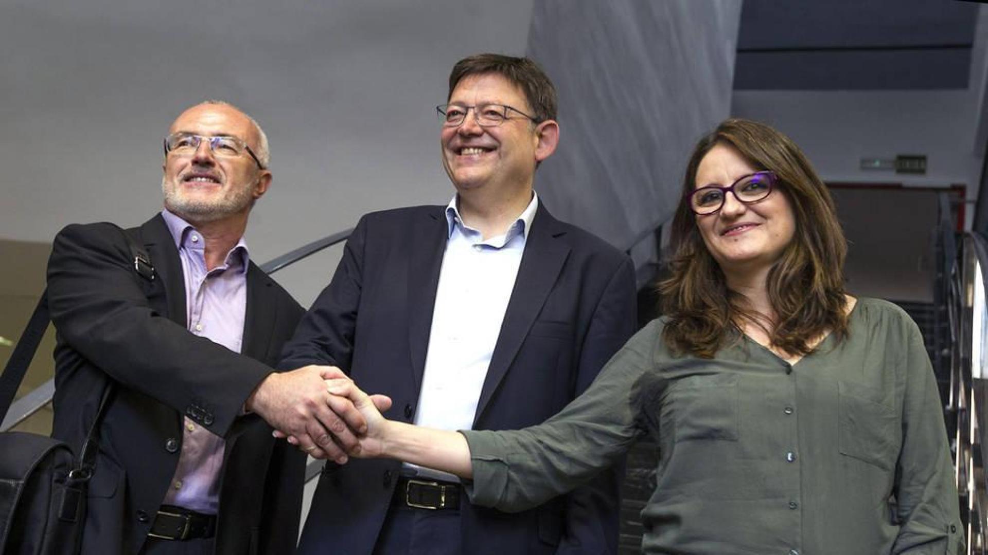 PSPV, Compromís y Podemos trabajarán para gobernar en Valencia