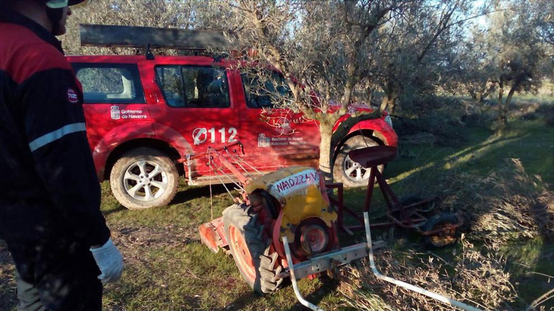 Herido grave un agricultor en Murchante con un motocultor