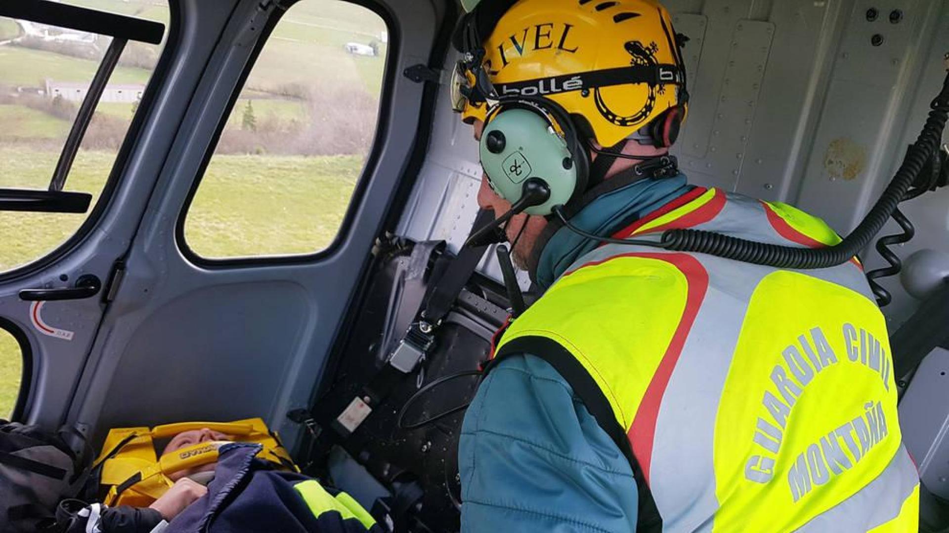 Rescatado un montañero tras sufrir una caída en San Donato