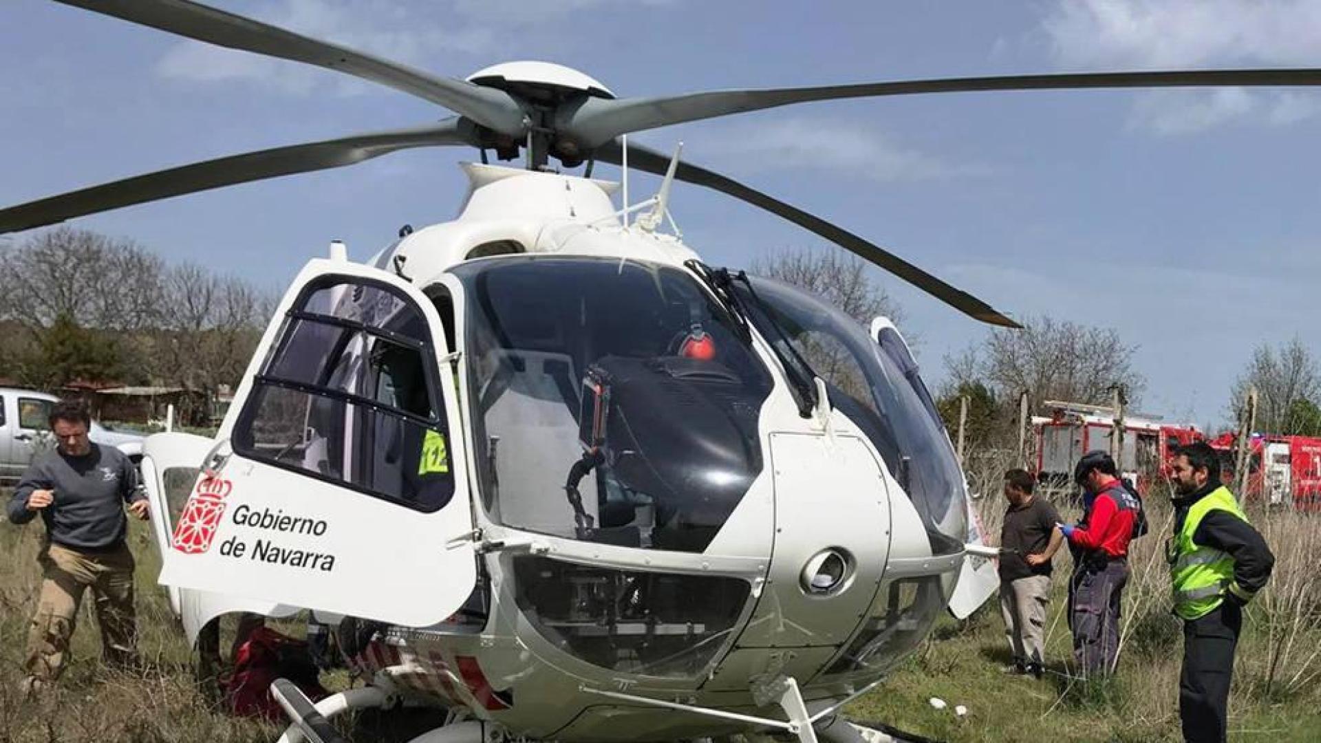 Herido grave tras sufrir un accidente laboral en una huerta de Peralta