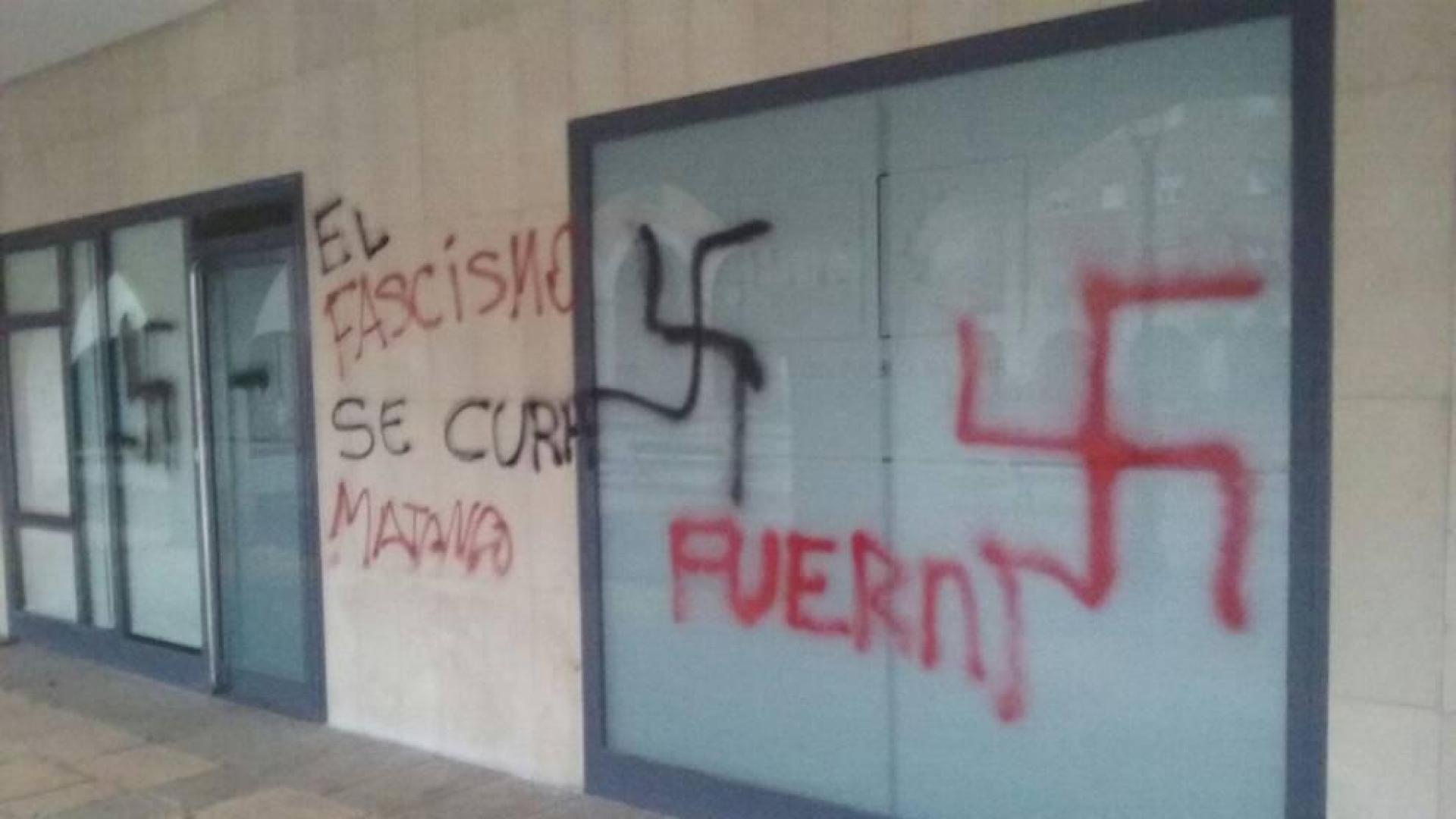 Aparecen pintadas amenazantes en la sede de UPN en Orkoien