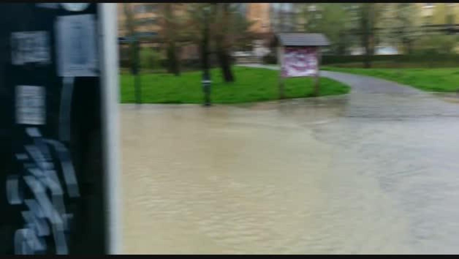 El parque de la Runa, inundado
