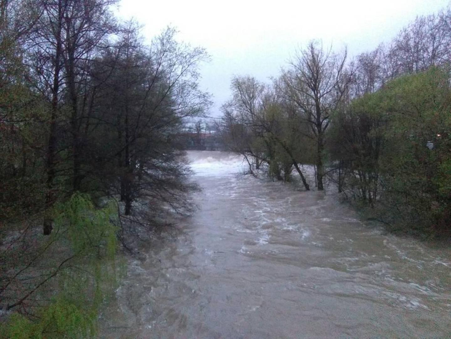Así ha amanecido Huarte tras una noche de lluvias