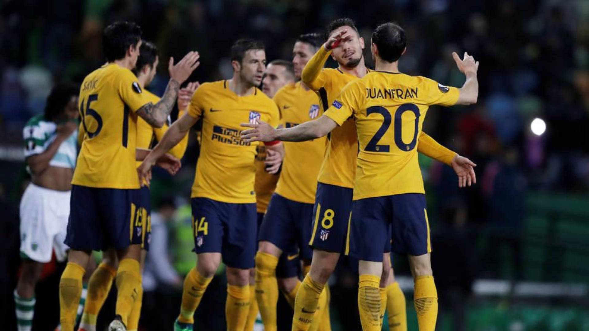 El Atlético accede a las semifinales de la Liga Europa con suspense