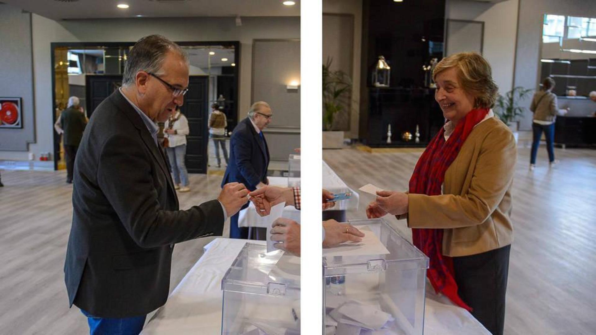 Maya y Kutz ya han votado en las primarias de UPN para la alcaldía de Pamplona