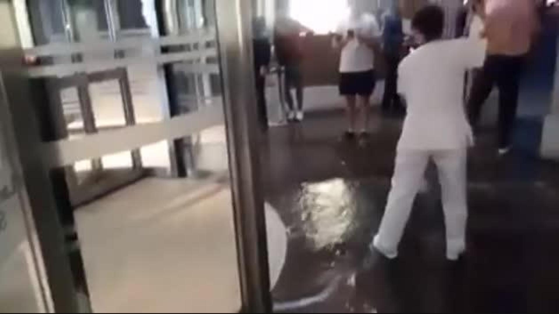 Inundación en el Hospital de Cruces
