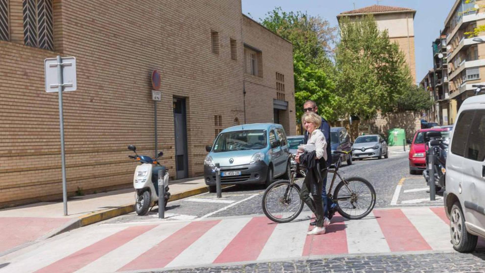 Tudela quitará pintura roja de pasos de cebra que incumplen la normativa