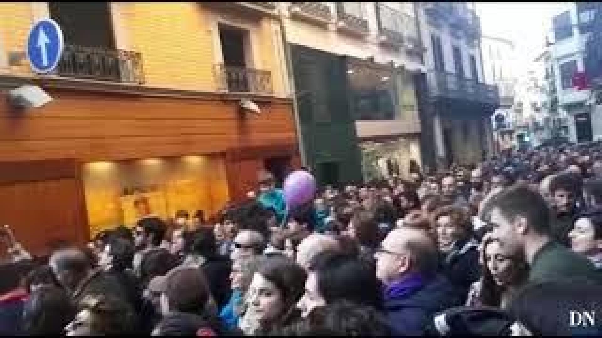 Concentración en Pamplona contra la sentencia de 'La Manada'