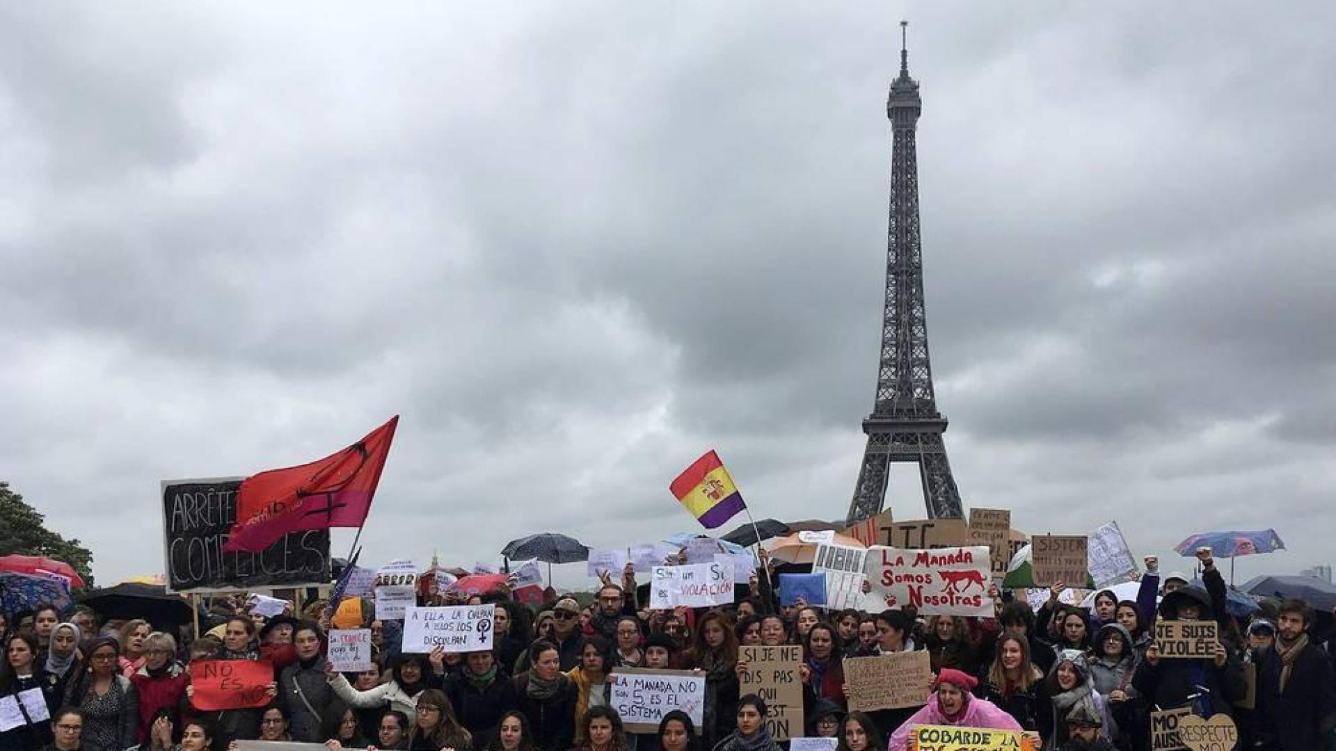 Protesta en París contra la sentencia de 'la Manada'