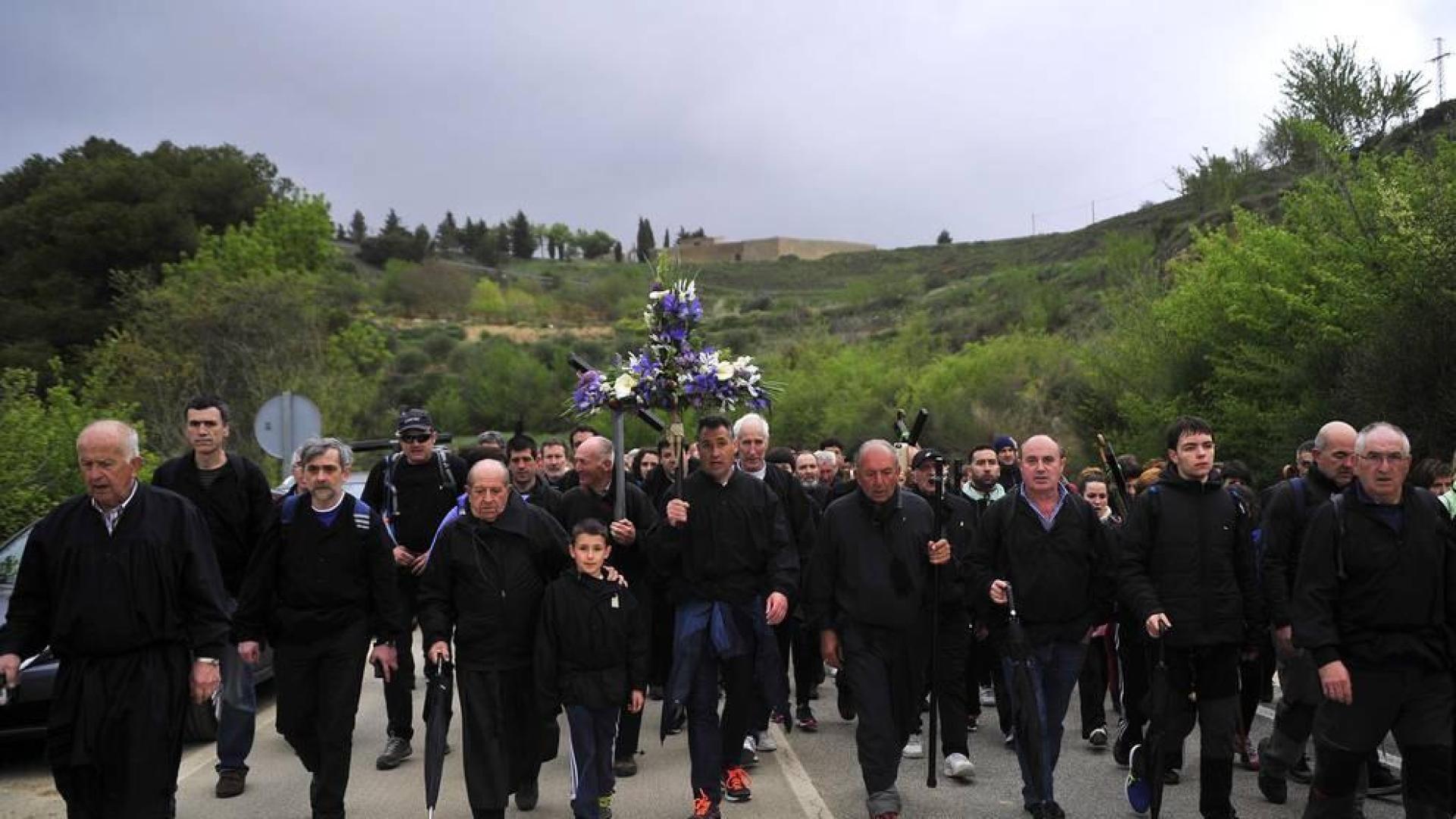 La tradicional marcha mariana de Tafalla cumplió 975 años este domingo 29 de abril de 2018.