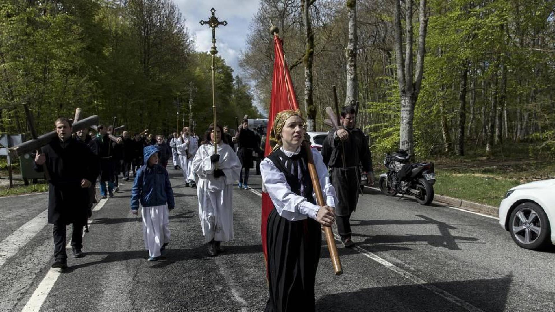 Imágenes de la romería de Roncesvalles.