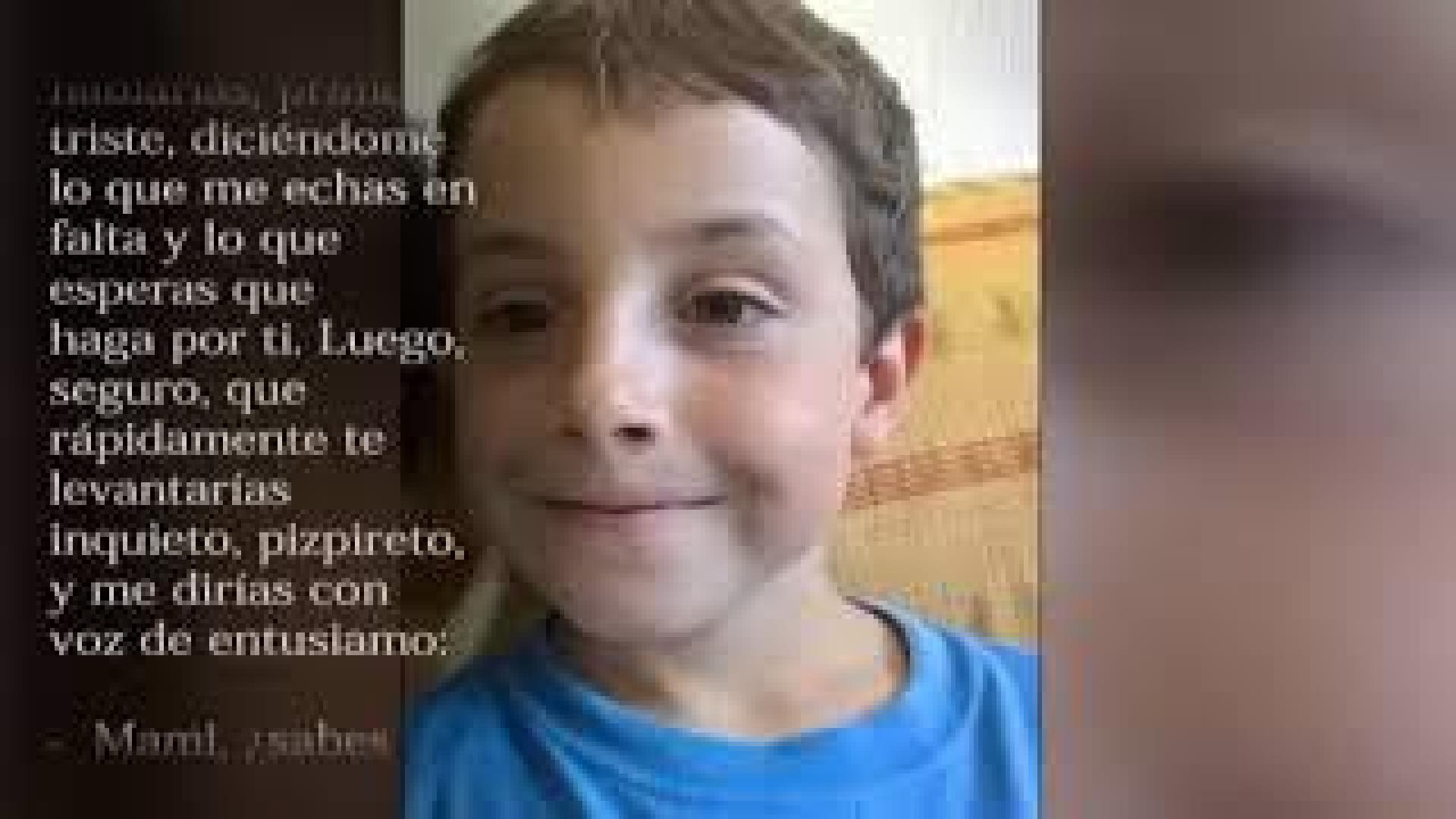 Carta de la madre del niño Gabriel a su hijo fallecido