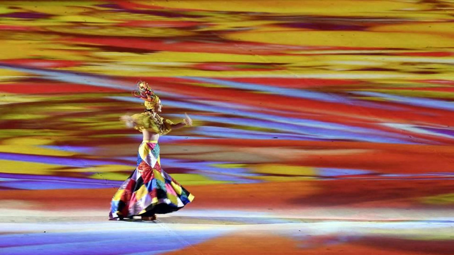 Espectáculo de cierre en el estadio de Maracaná