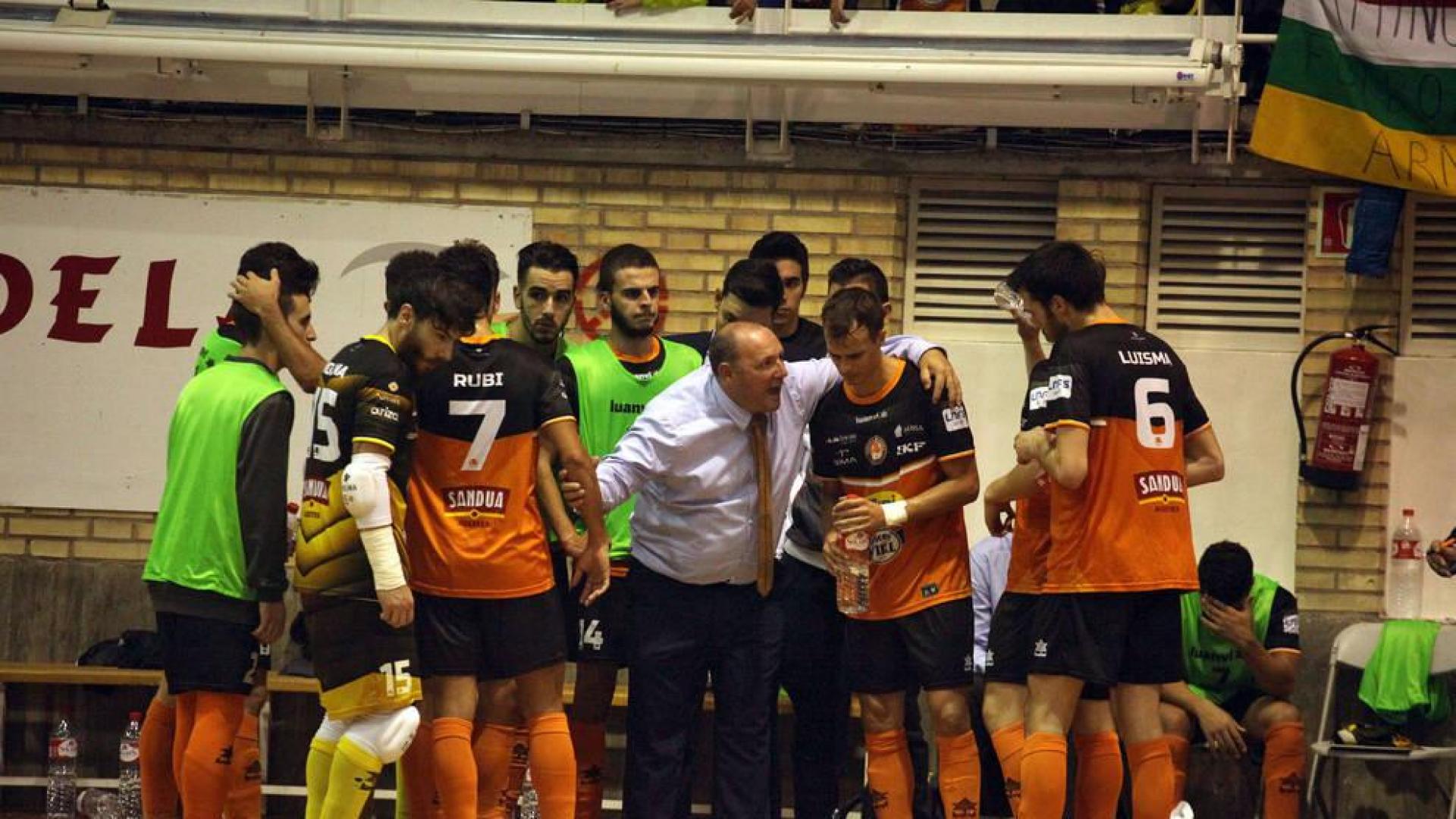 Partido  de fútbol sala del Aspil contra Inter Movistar celebrado el sábado en Tudela