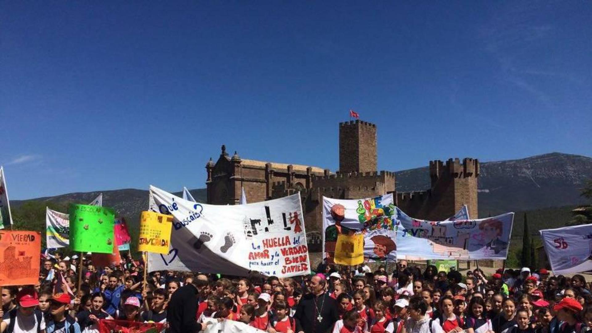 1.400 alumnos acudieron a la Javierada escolar