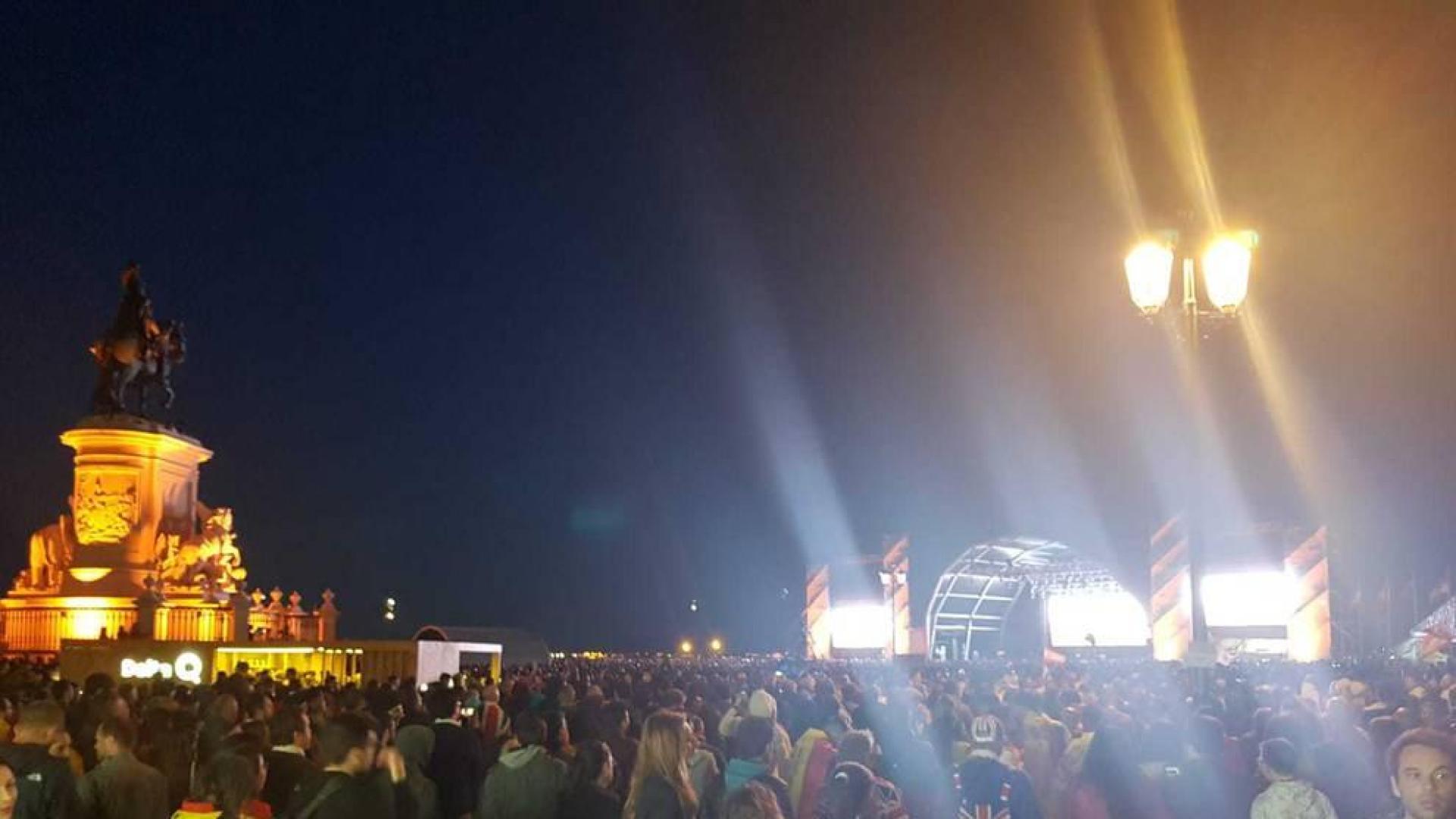 Así está ahora la plaza del Comercio de Lisboa