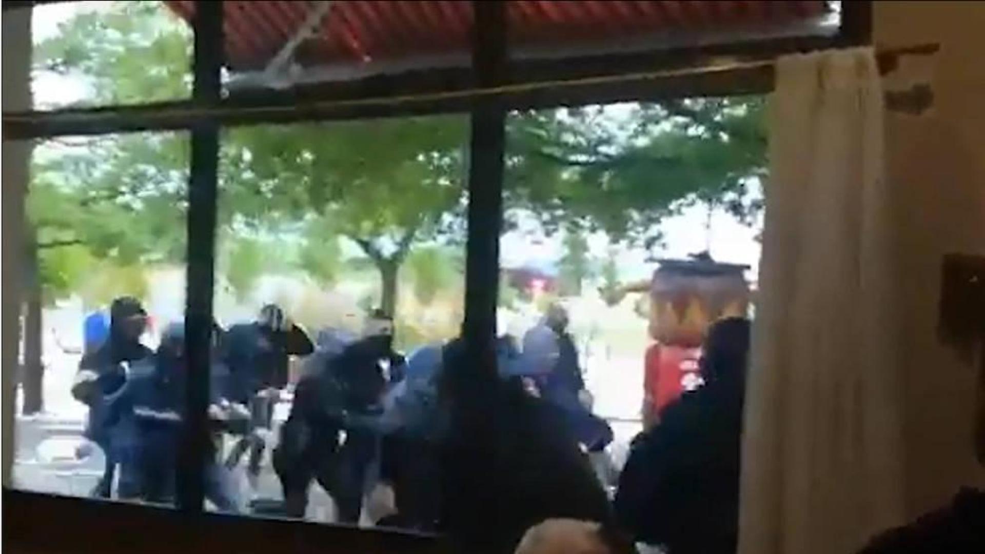 Batalla campal entre ultras de Osasuna y del Oviedo