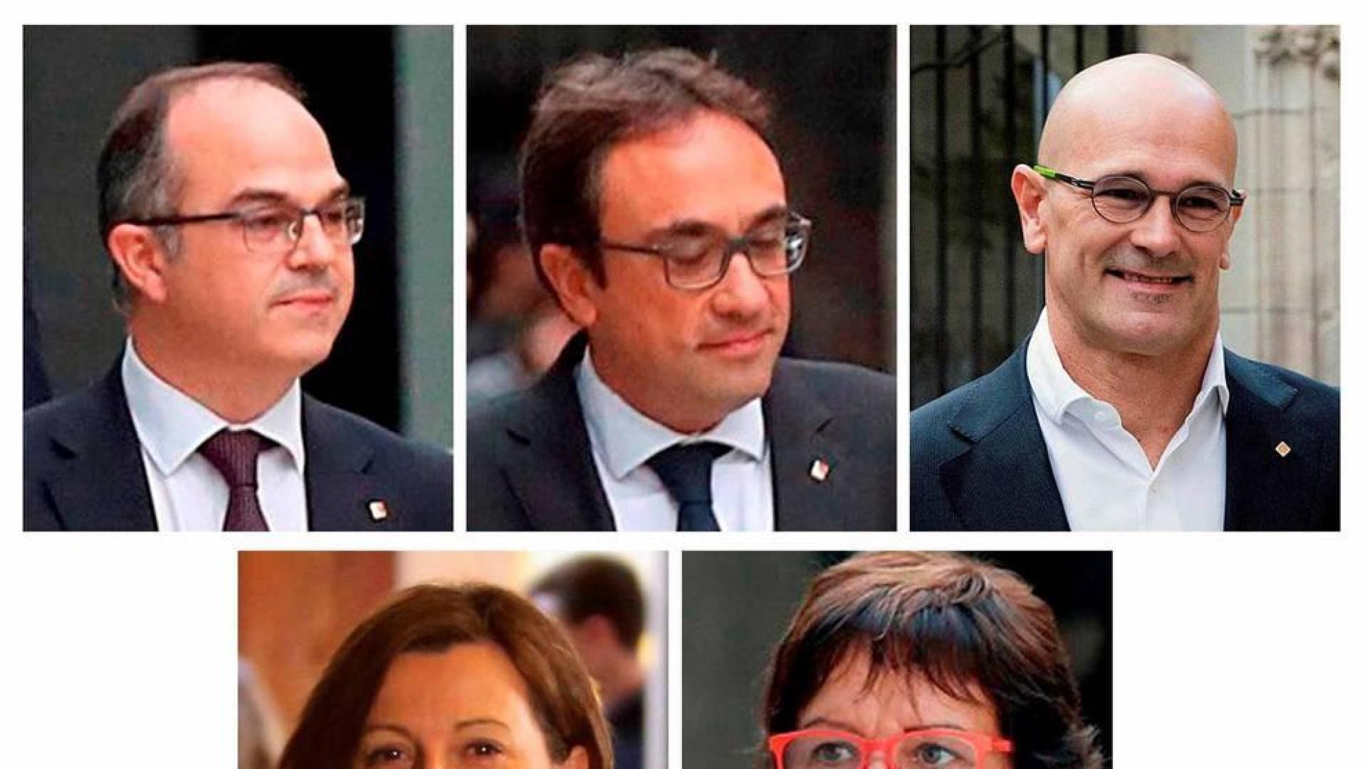 El juez envía a prisión a Turull, Rull, Romeva, Bassa y Forcadell