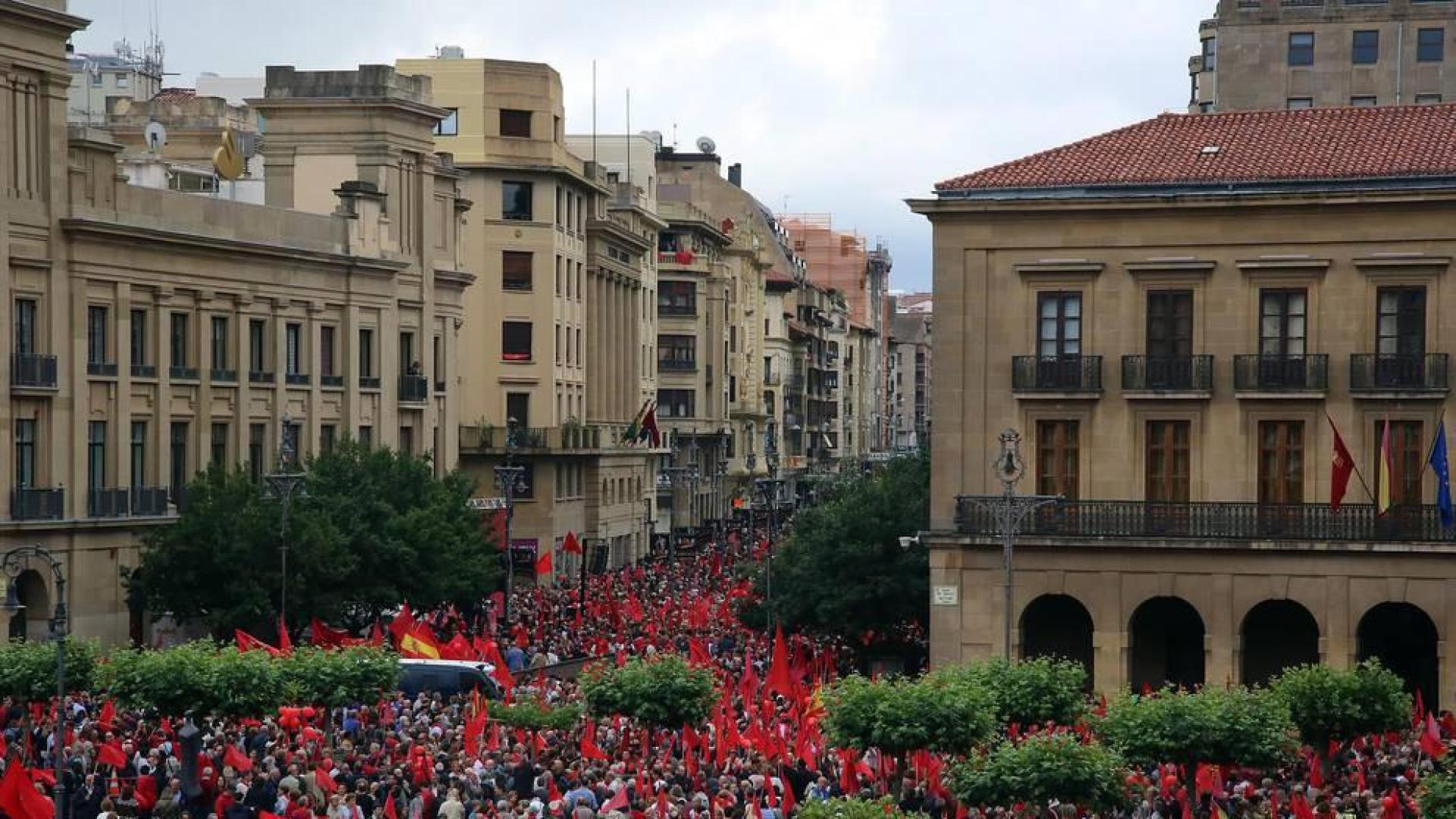 Participantes en la concentración del sábado 3 de junio en Pamplona.