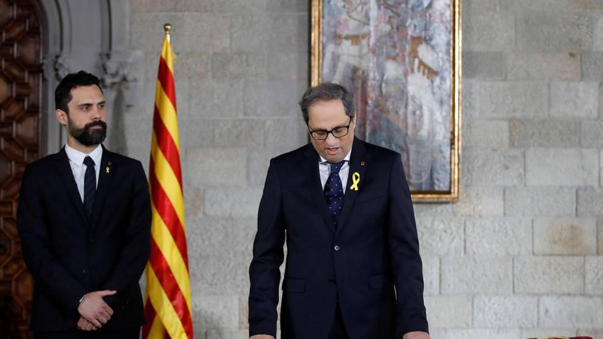 Torra toma posesión como president en un acto sin representantes del Gobierno