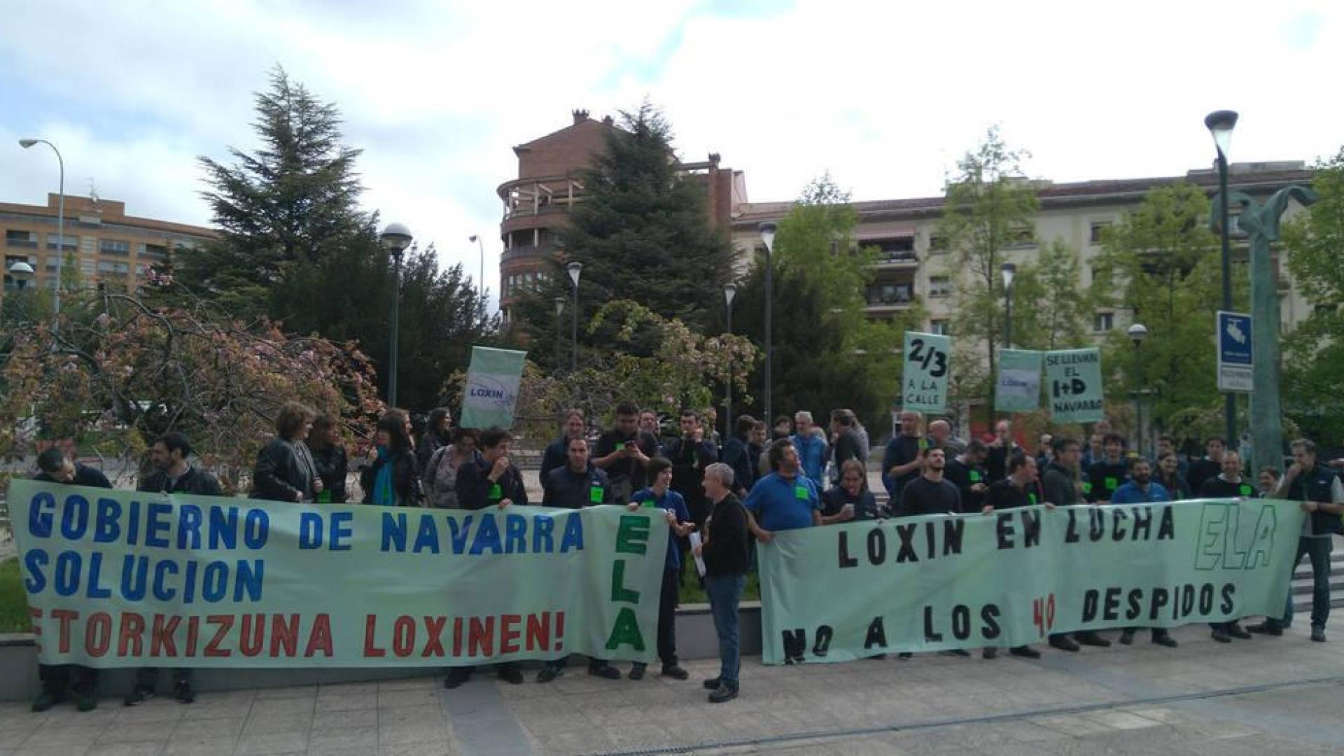 La plantilla de Loxin se concentra contra el ERE de rescisión de contratos