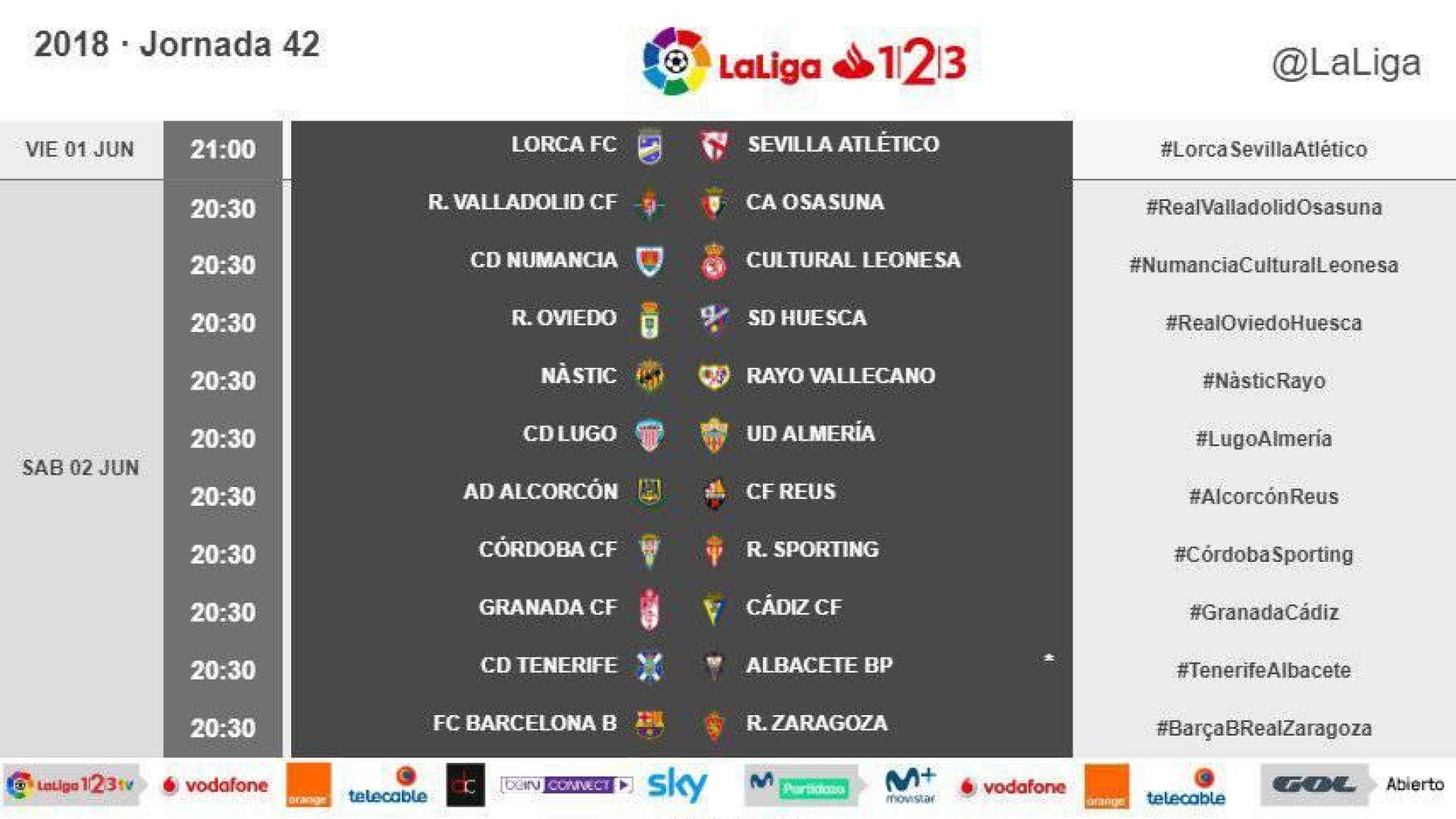 Osasuna visitará al Valladolid el sábado 2 de junio a las 20:30 horas