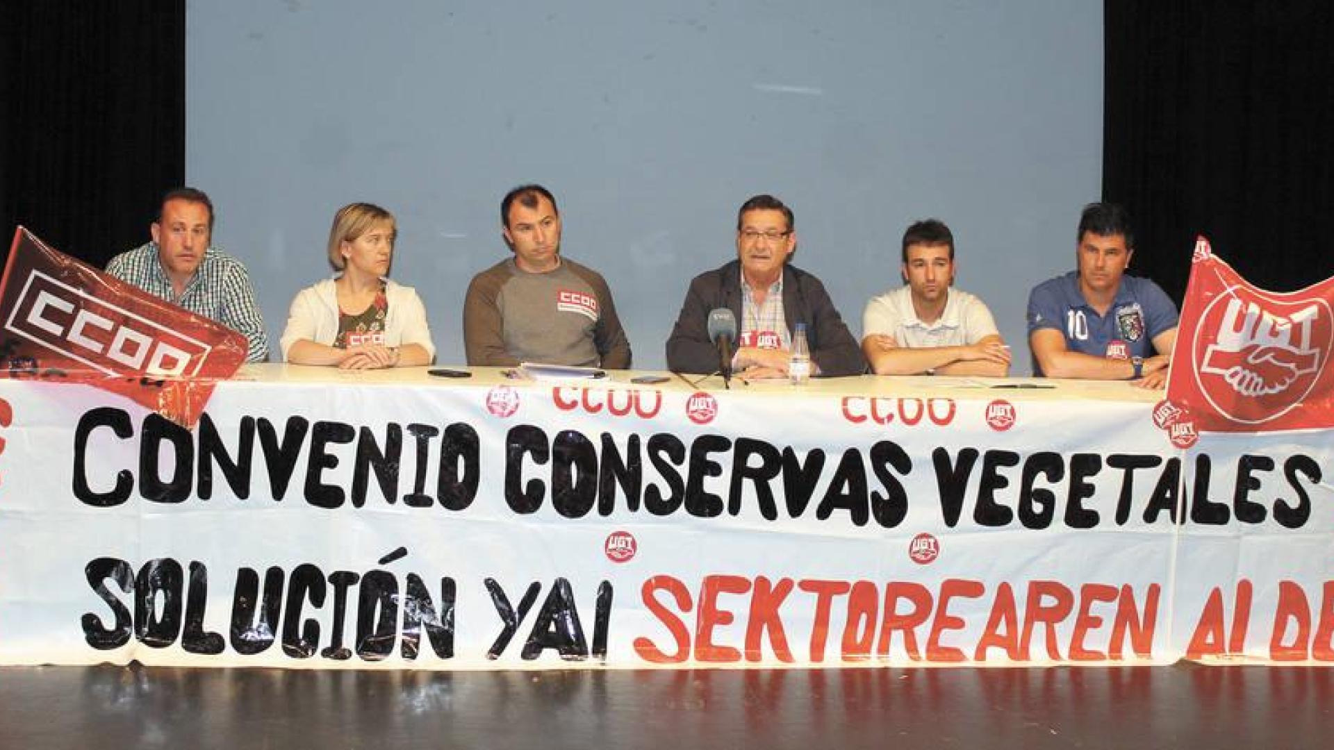 CCOO y UGT denuncian el actual convenio de conservas vegetales