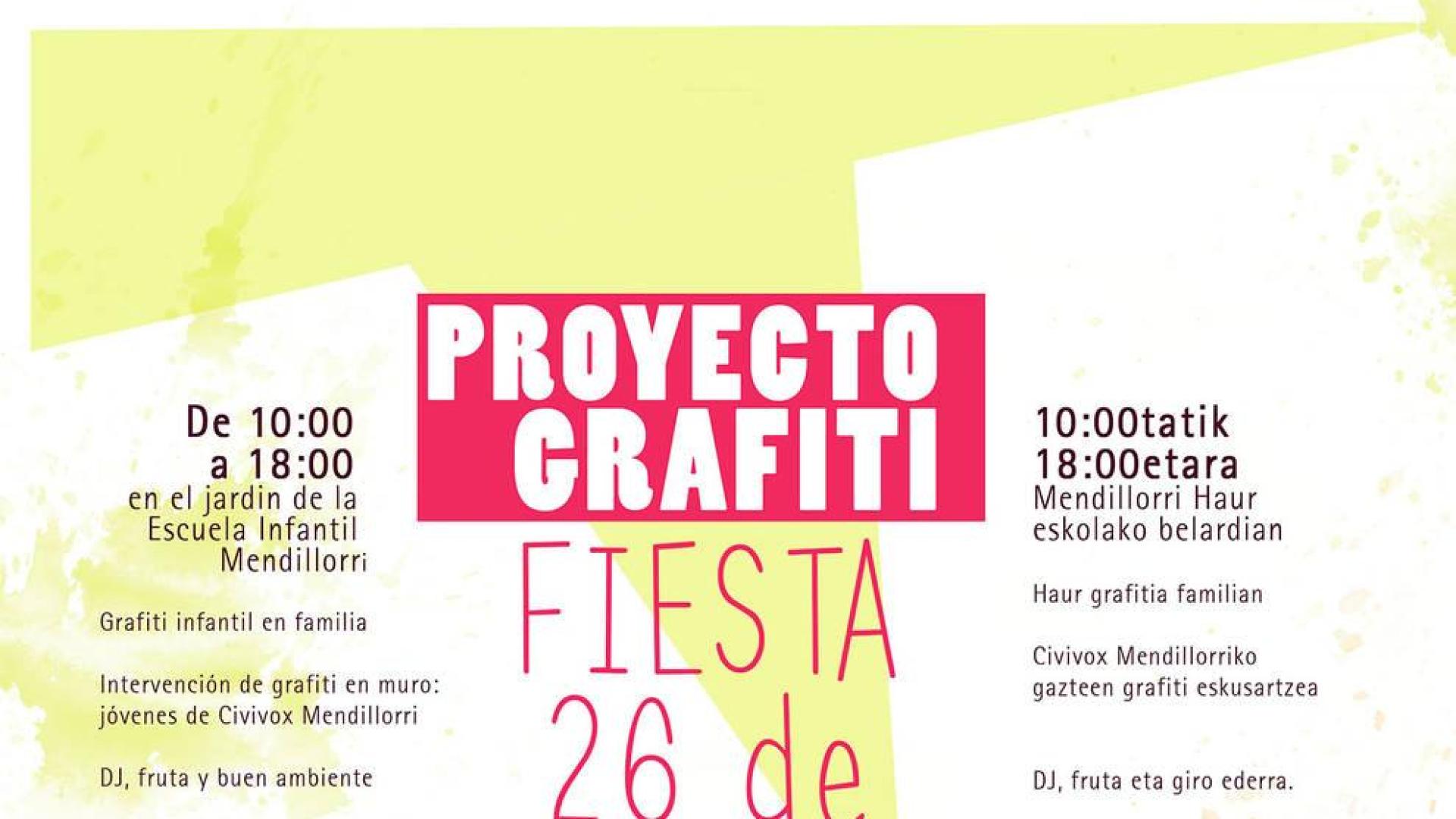 Mendillorri acoge este sábado el final del proyecto 'Graffiti'