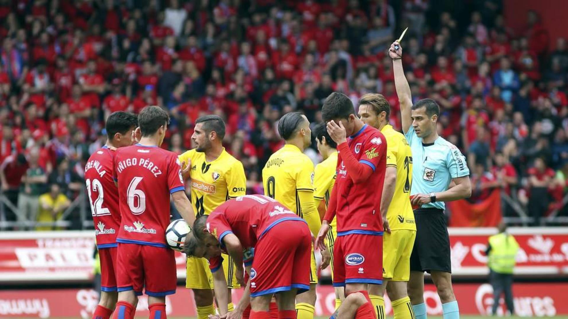 Fotos del partido Numancia-Osasuna disputado en el estadio Los Pajaritos de Soria.