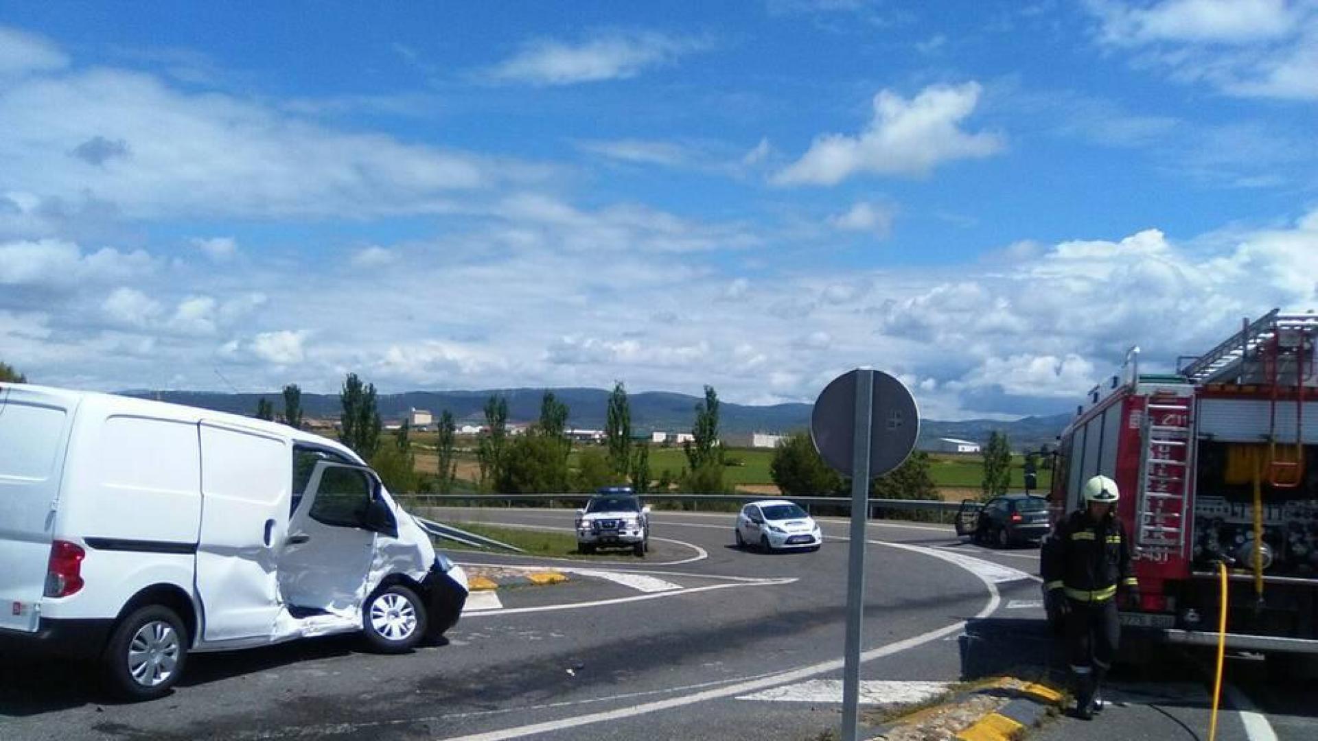 Dos heridos en un accidente en Olite