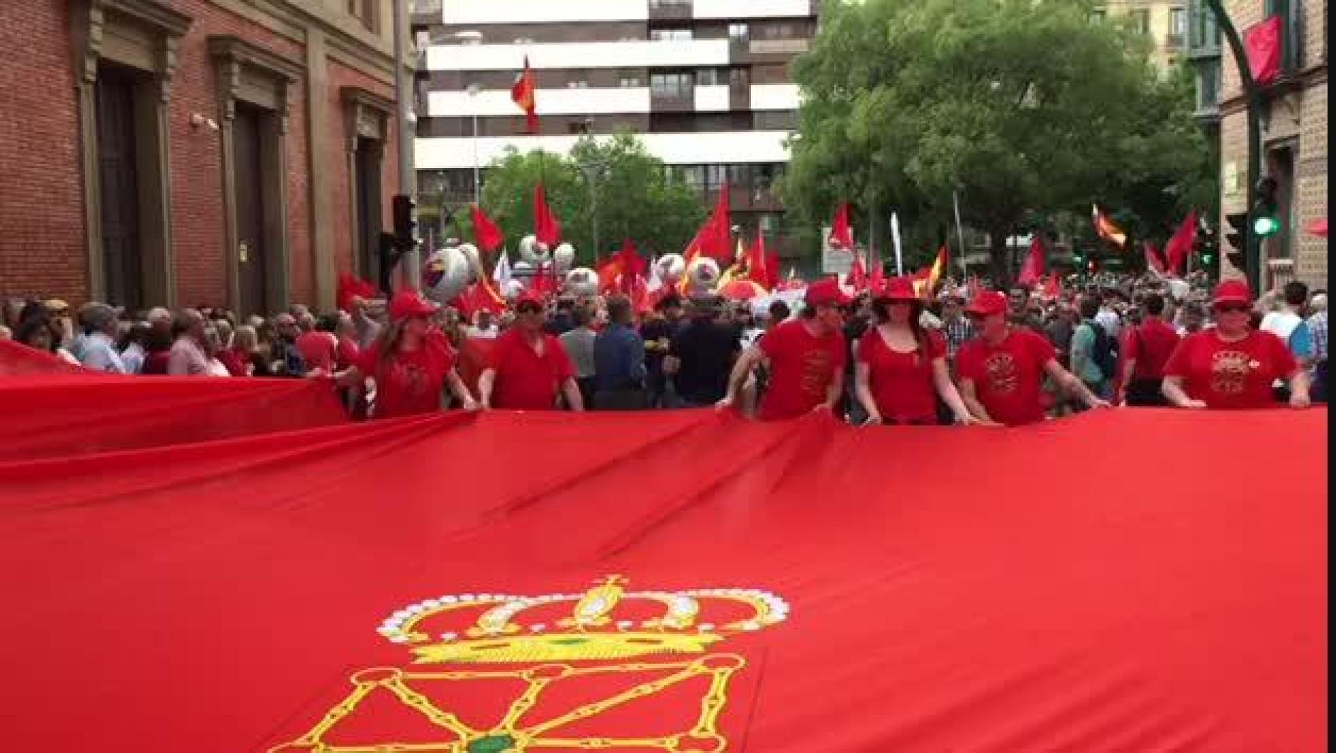 Minutos antes del arranque de la manifestación del 2 de junio