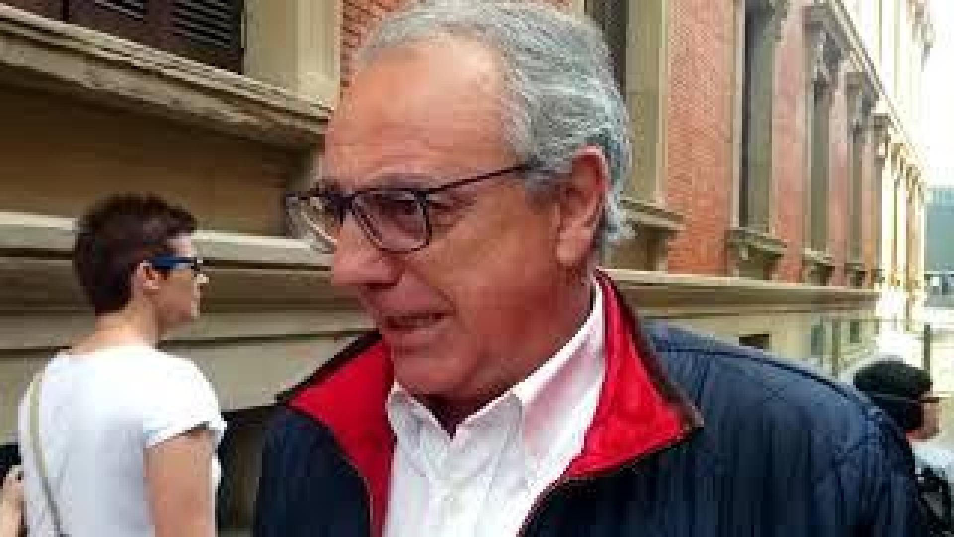 Miguel Sanz, en la manifestación contra la política lingüística del Gobierno de Barkos