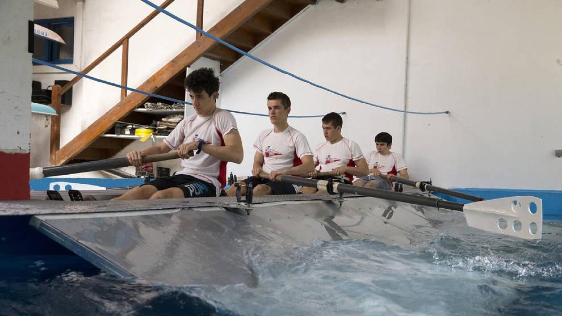 El Club Náutico de Navarra inaugura un foso de remo interior para poder entrenar