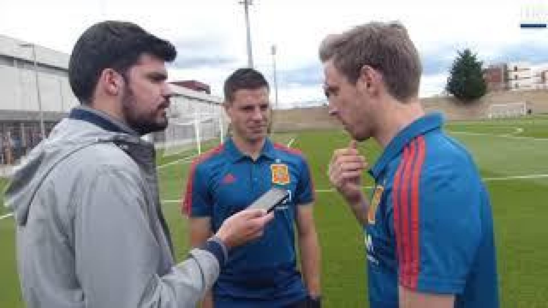 César Azpilicueta y Nacho Monreal camino al mundial