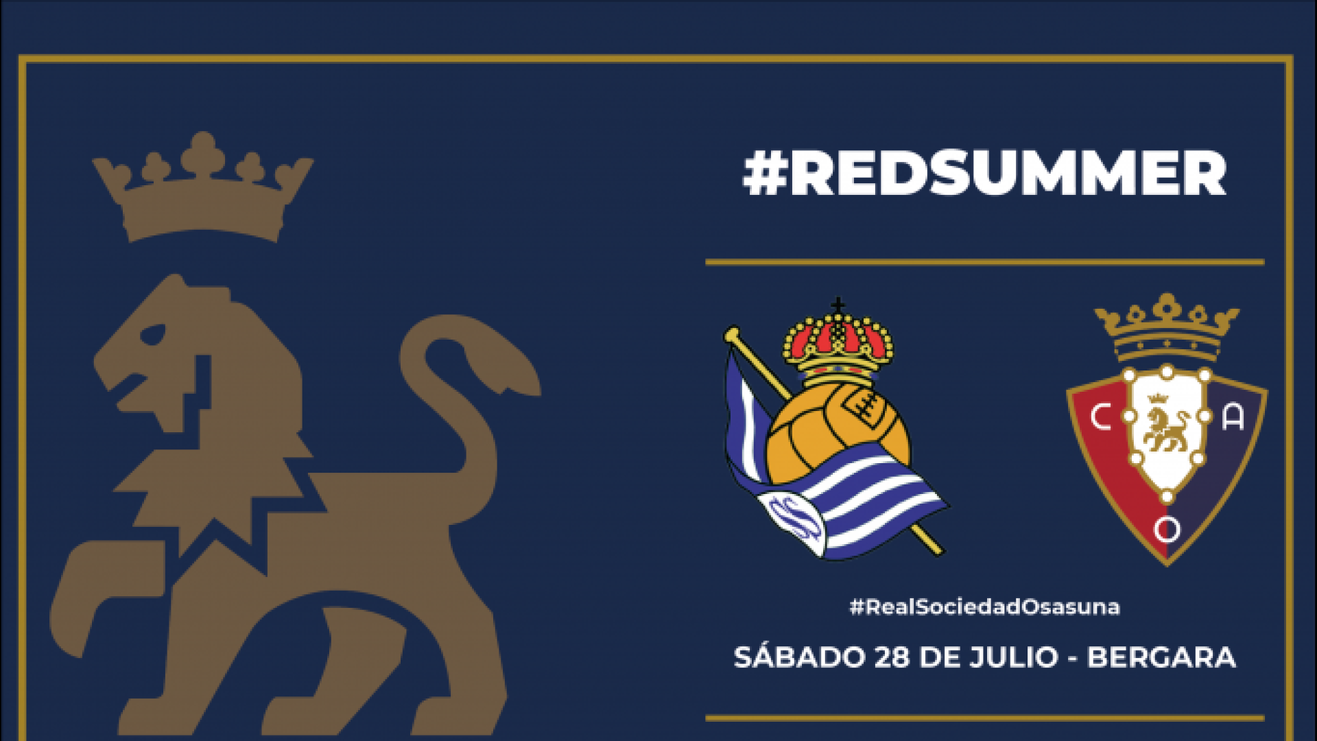 Osasuna jugará un amistoso ante la Real Sociedad en Bergara