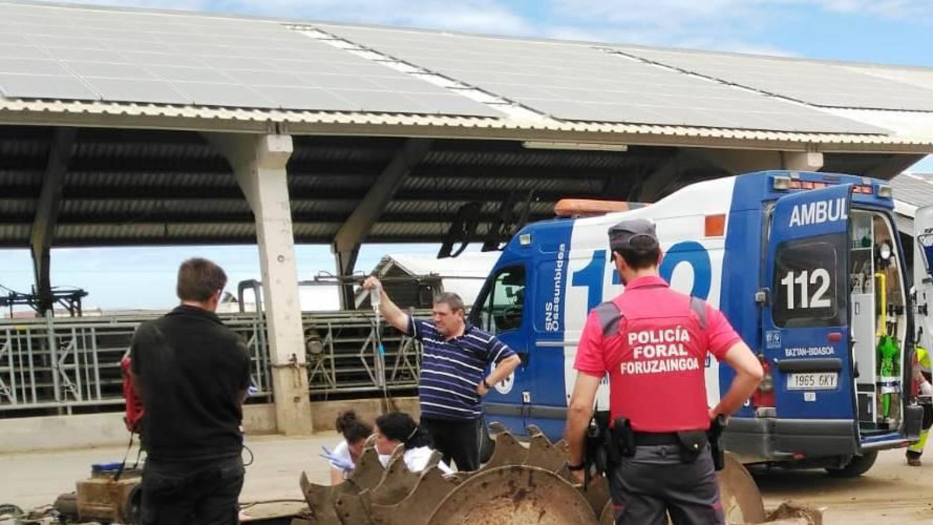 Herido grave un trabajador en Caparroso al ser atropellado con un apero