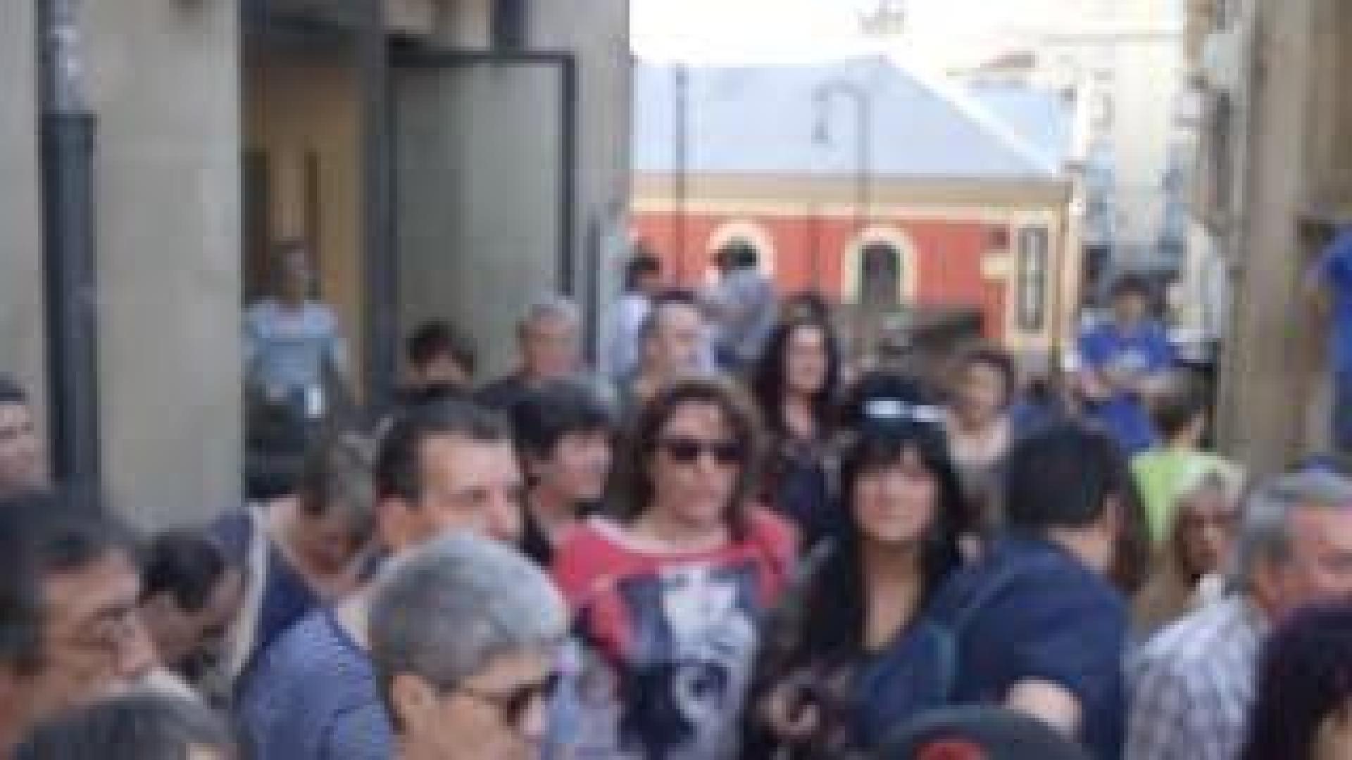 Concentración en Pamplona contra la puesta en libertad de 'La Manada'