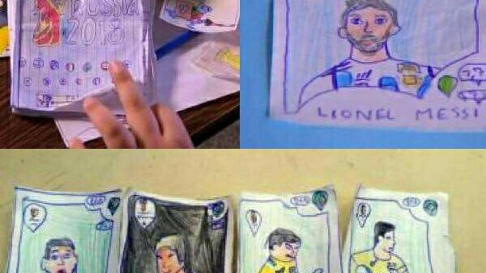 Un niño sin recursos crea su propio álbum de cromos y se convierte en lo mejor del Mundial