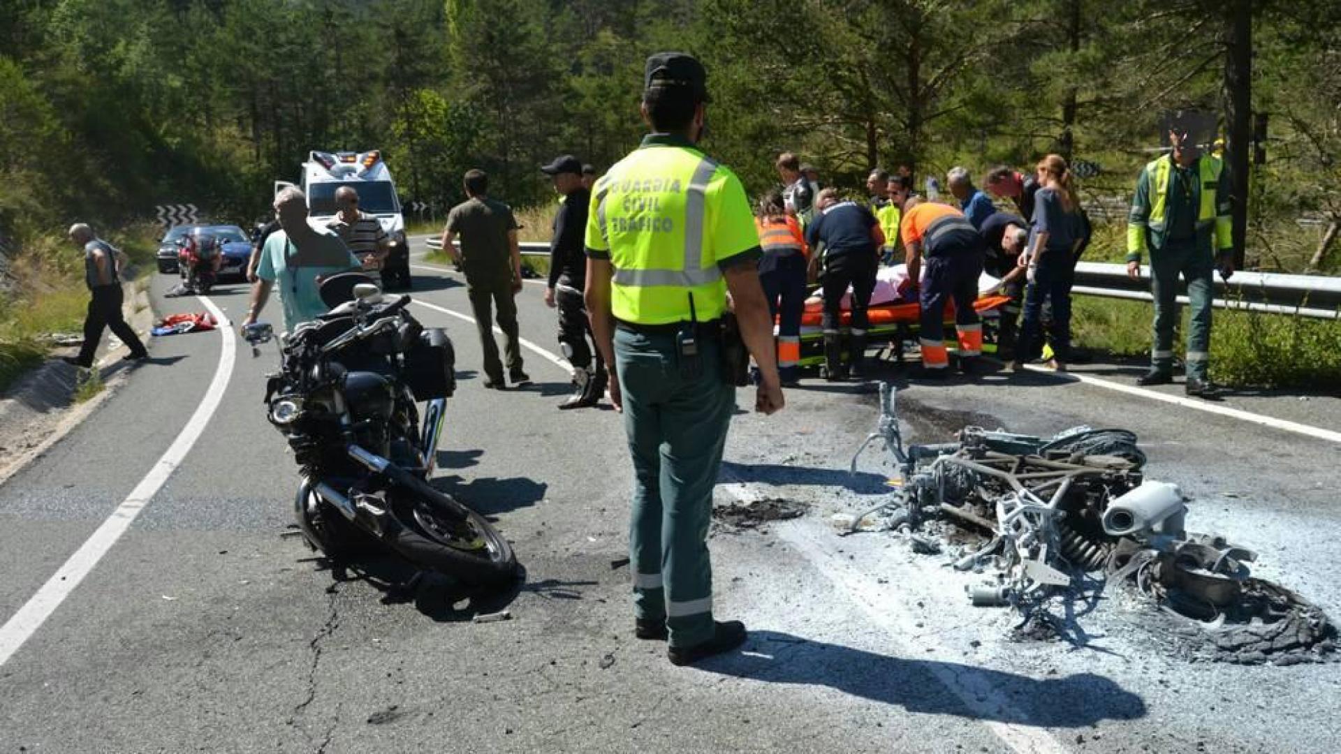 Trasladado en helicóptero un herido grave tras un accidente en la NA214