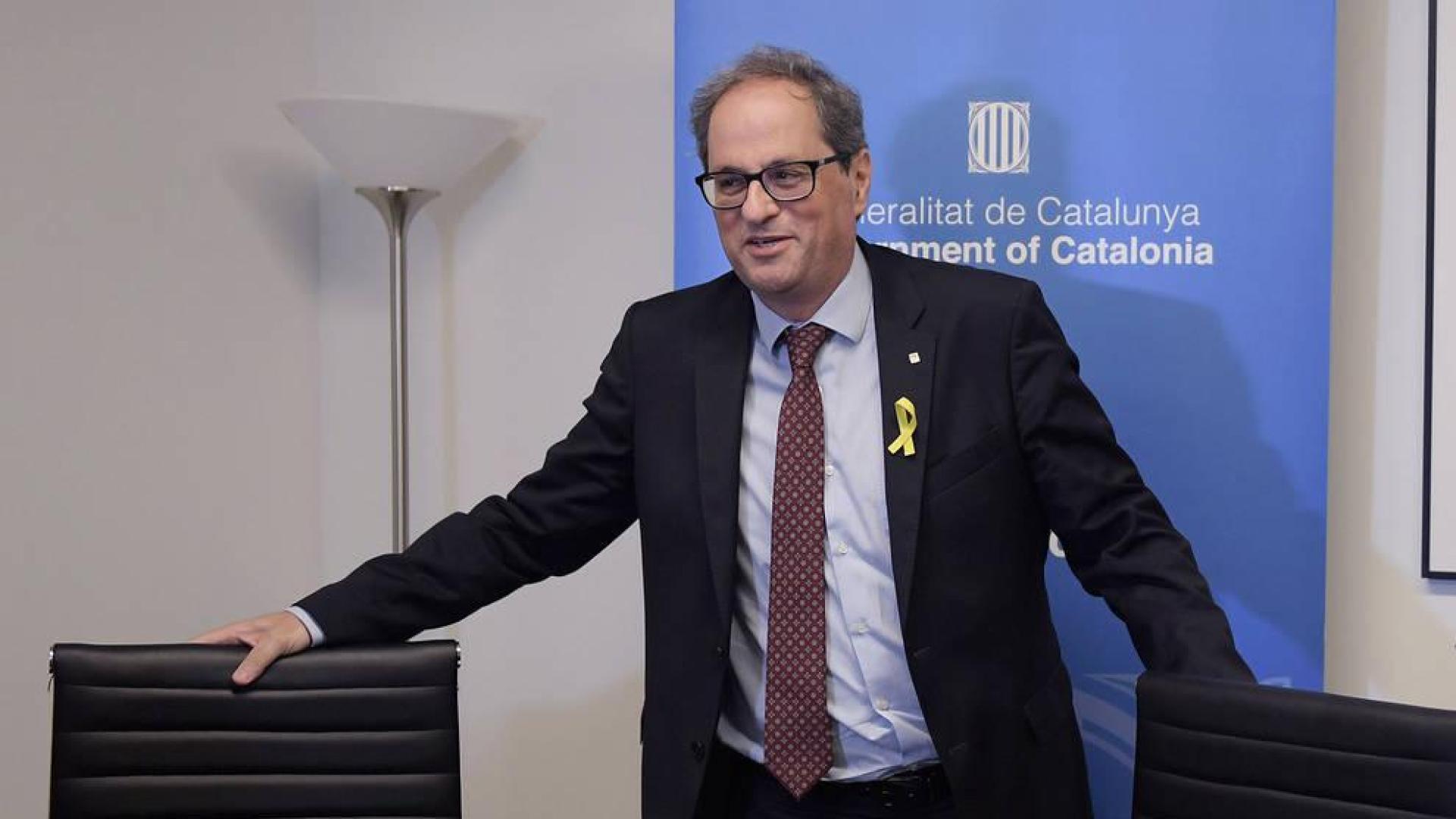 Torra abandona un acto en EE UU tras negar Morenés que haya presos políticos