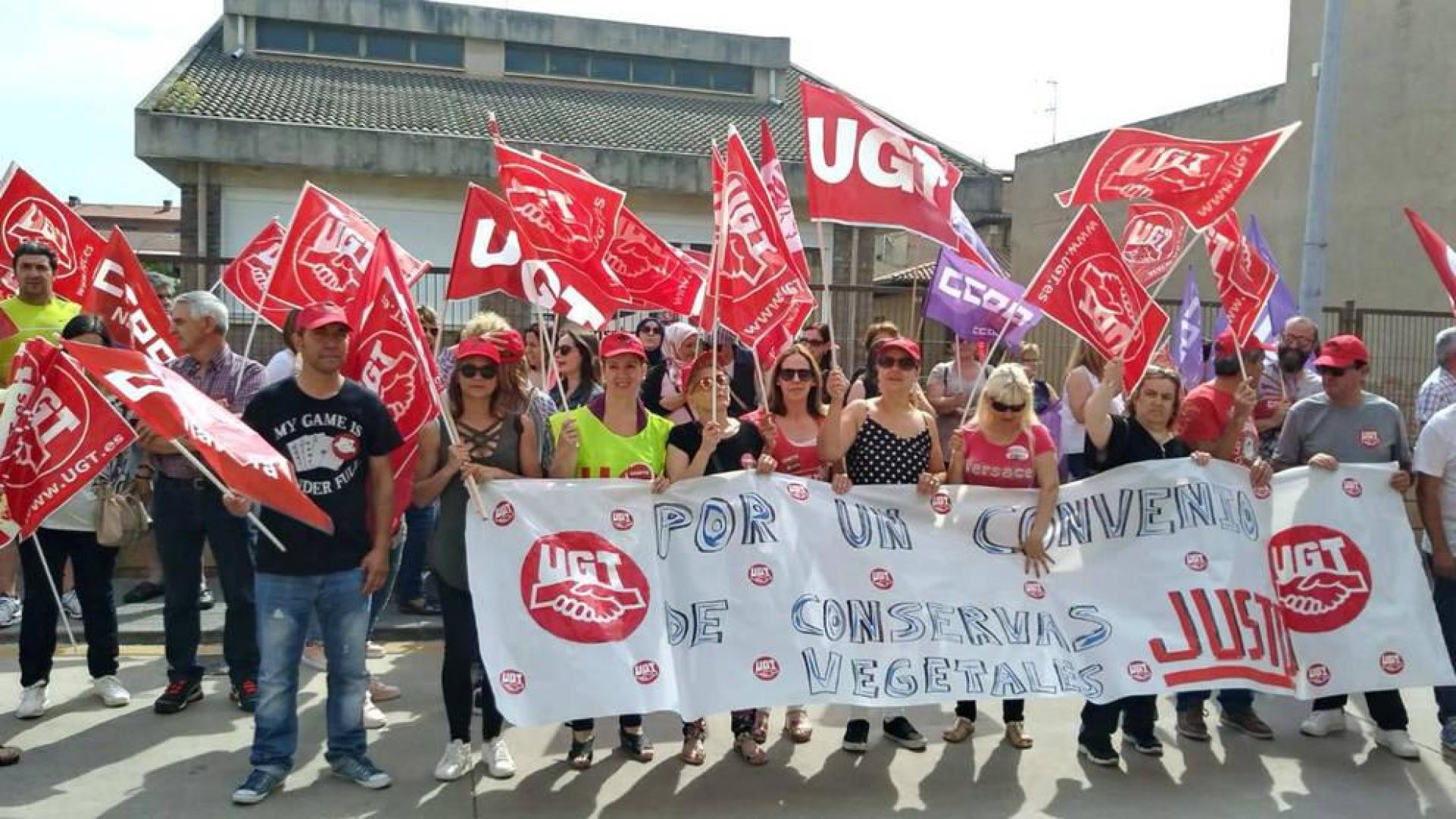 CC OO y UGT cifran en el 85% seguimiento de la huelga en conservas vegetales