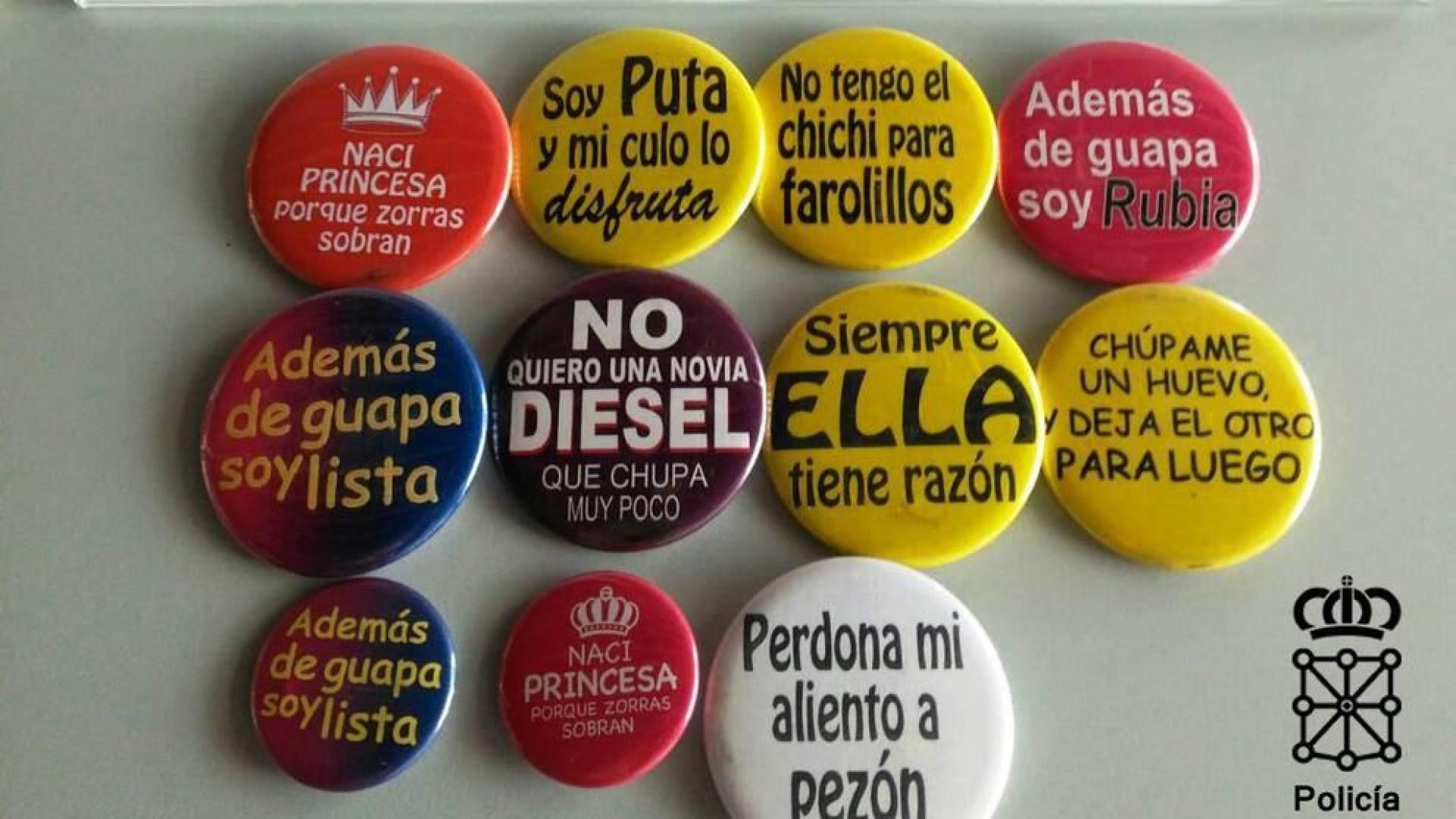 Chapas retiradas en Ribaforada por la Policía Foral.