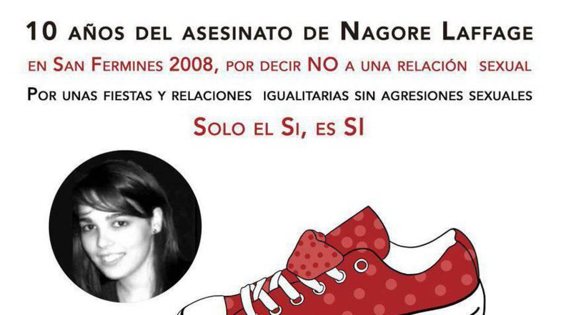 Concentración en Pamplona ante los 10 años del asesinato de Nagore Laffage