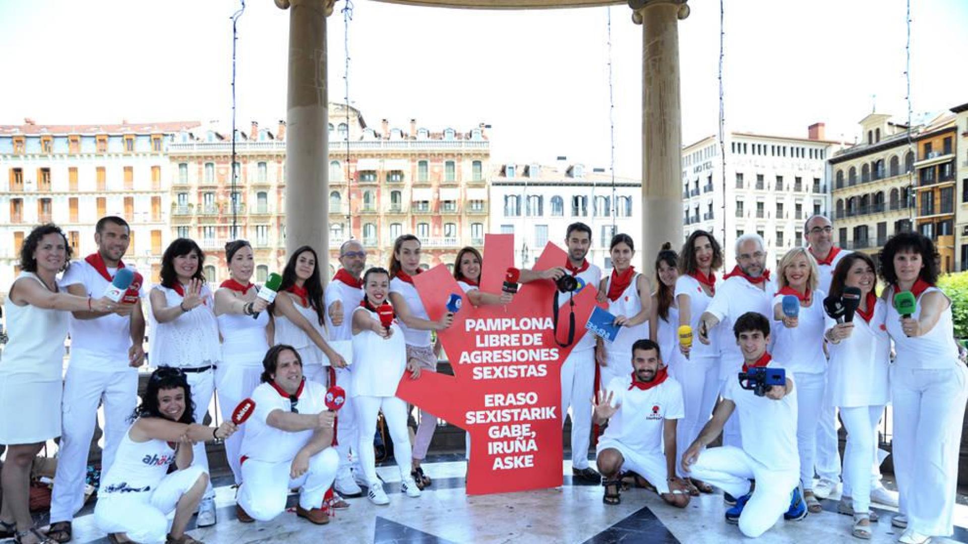 Periodistas navarros se unen contra las agresiones sexistas en San Fermín
