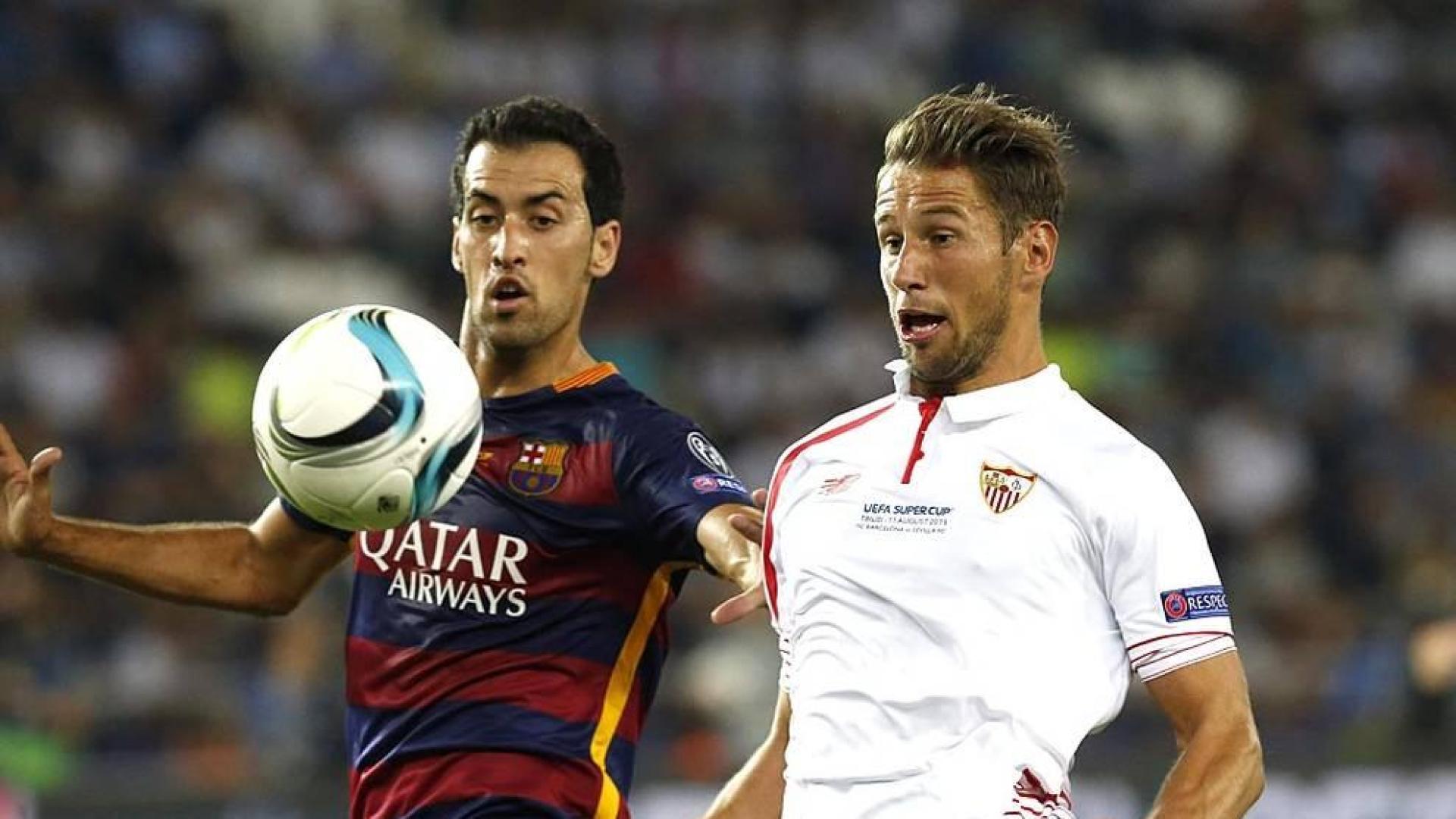 El FC Barcelona se ha proclamado campeón de la Supercopa de Europa tras imponerse al Sevilla FC (5-4)
