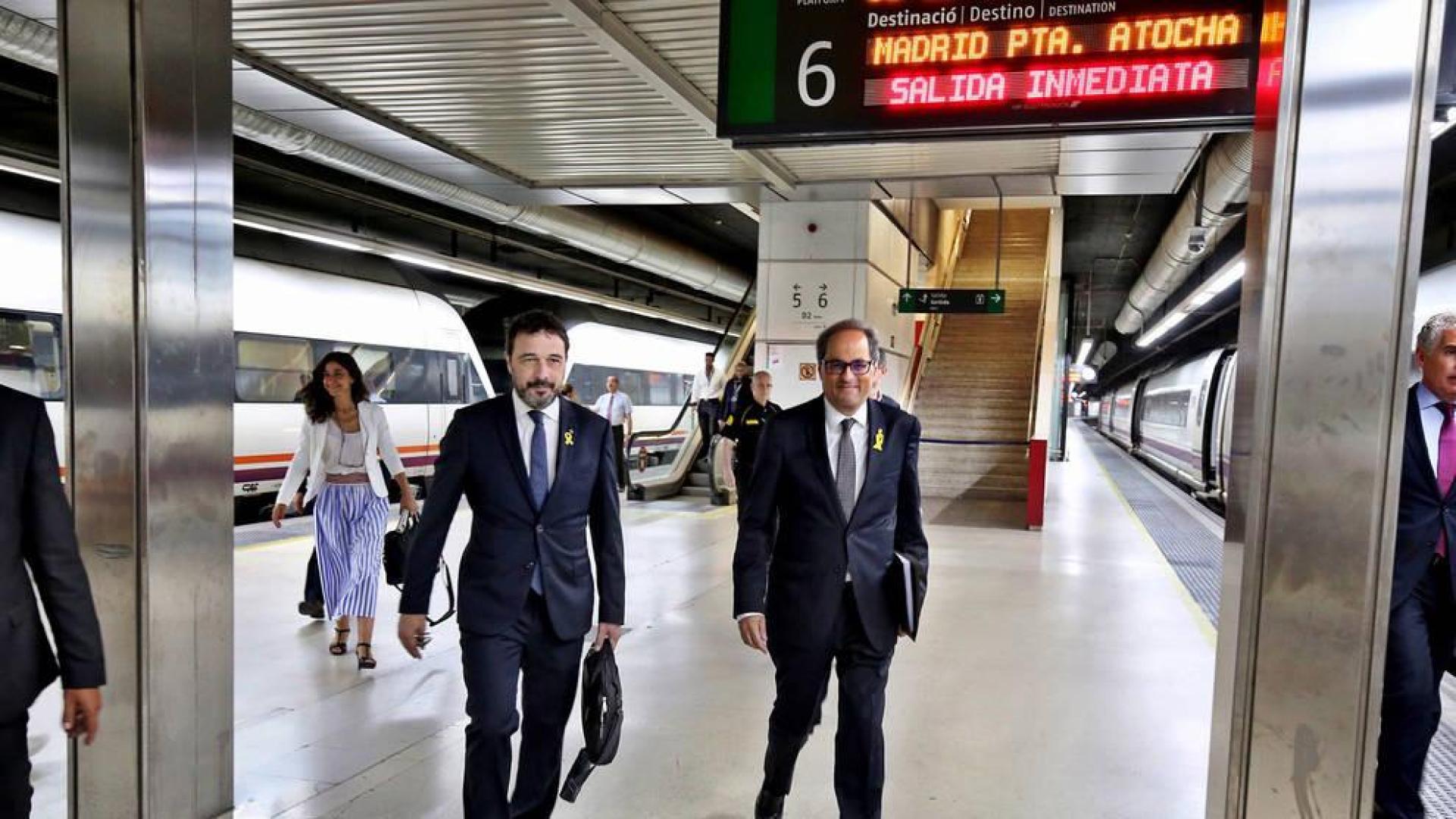 Torra dice que va a Madrid "con voluntad de escuchar" la solución que propone Sánchez