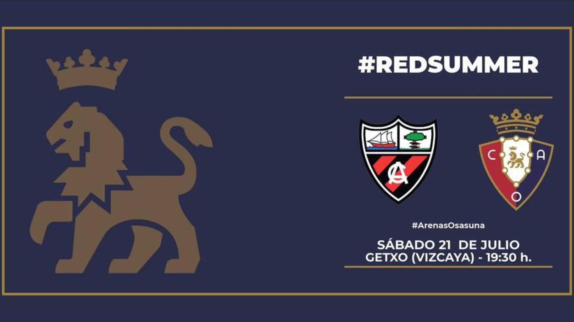 Osasuna cierra los amistosos de pretemporada con un partido contra el Arenas